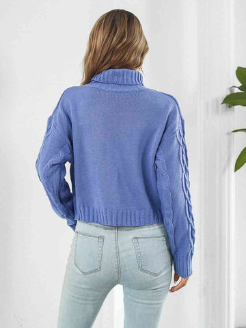 Turtleneck Dropped Shoulder Sweater Turtleneck Dropped Shoulder Sweater