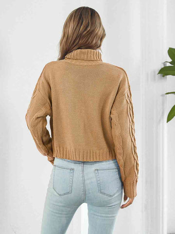 Turtleneck Dropped Shoulder Sweater Turtleneck Dropped Shoulder Sweater