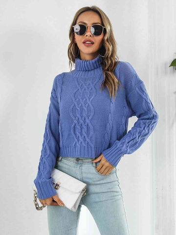Turtleneck Dropped Shoulder Sweater Turtleneck Dropped Shoulder Sweater