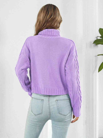 Turtleneck Dropped Shoulder Sweater Turtleneck Dropped Shoulder Sweater