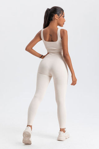 Wide Strap Sleeveless Active Jumpsuit Wide Strap Sleeveless Active Jumpsuit