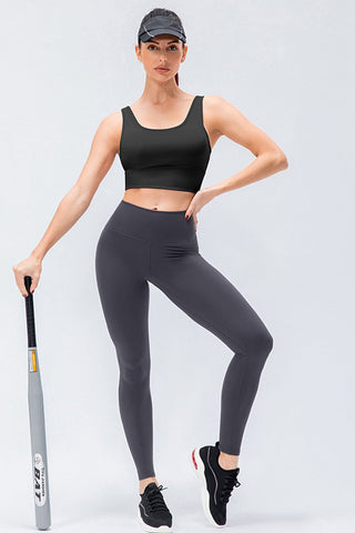 Wide Waistband Slim Fit Active Leggings Wide Waistband Slim Fit Active Leggings
