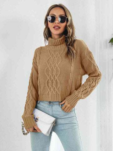 Turtleneck Dropped Shoulder Sweater Turtleneck Dropped Shoulder Sweater