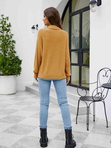 Turtleneck Dropped Shoulder Sweater Turtleneck Dropped Shoulder Sweater