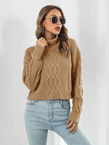 Turtleneck Dropped Shoulder Sweater Turtleneck Dropped Shoulder Sweater