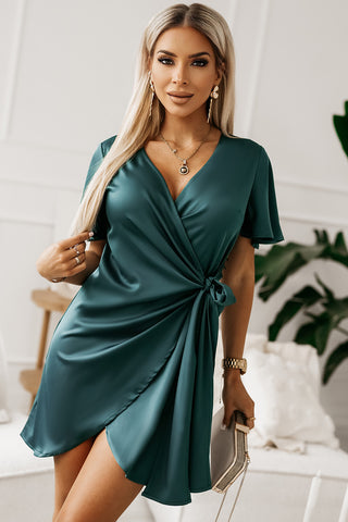 Tied Flutter Sleeve Dress Tied Flutter Sleeve Dress