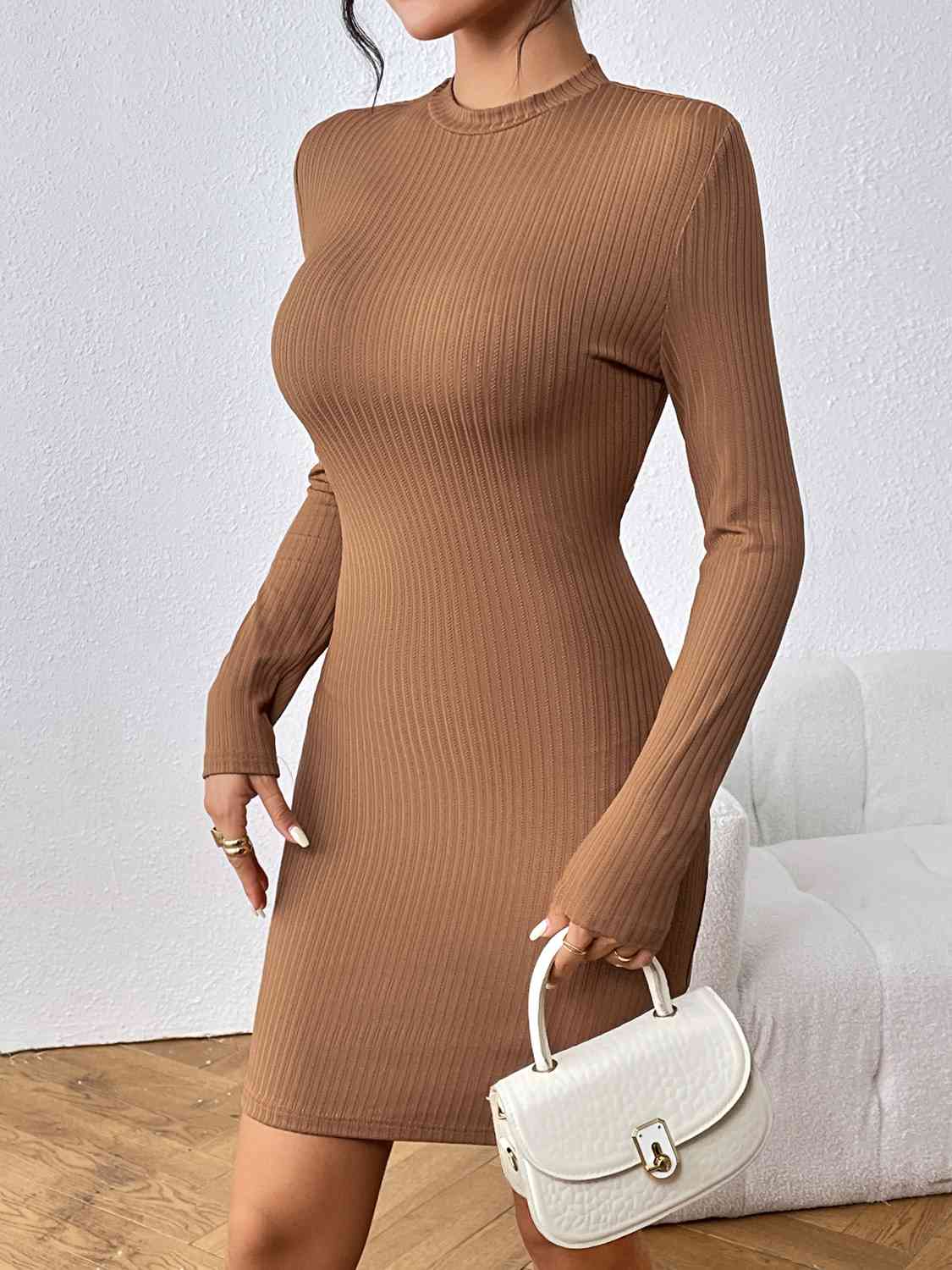 Long Sleeve Ribbed Mini Dress Effortless Fashion Boutique Long Sleeve Ribbed Mini Dress Effortless Fashion Boutique