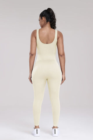 Wide Strap Sleeveless Active Jumpsuit Wide Strap Sleeveless Active Jumpsuit