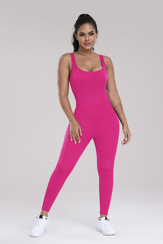 Wide Strap Sleeveless Active Jumpsuit Wide Strap Sleeveless Active Jumpsuit