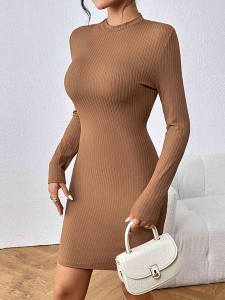 Long Sleeve Ribbed Mini Dress Effortless Fashion Boutique Long Sleeve Ribbed Mini Dress Effortless Fashion Boutique